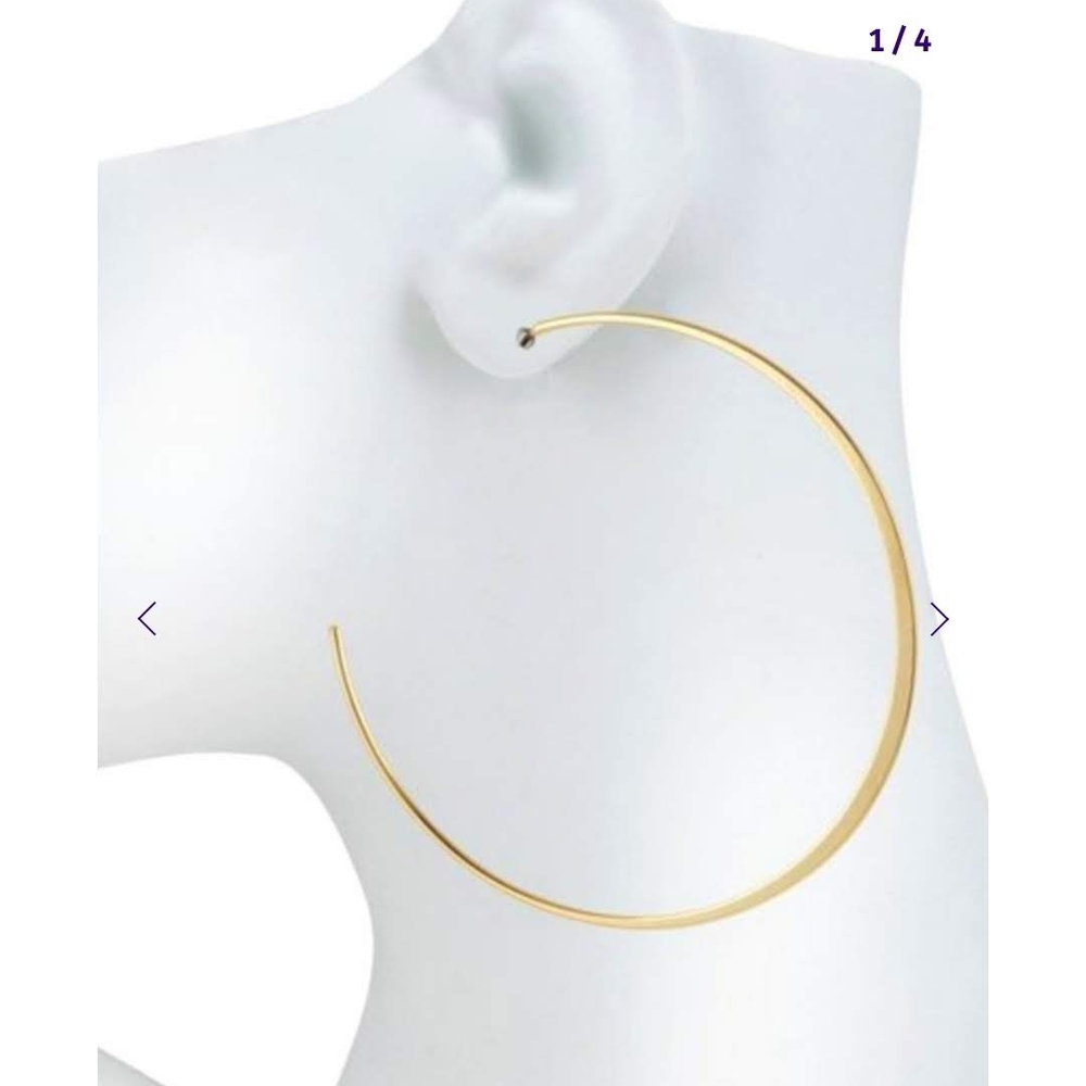 Makers of True Originals Gold Hoop Earrings Minimalist Design